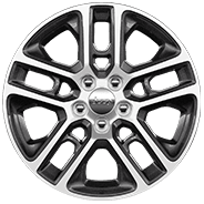 Roues de 17 po en aluminium poli avec creux cristal granit