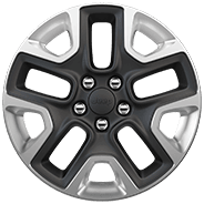 Roues de 17 po noir semi-brillant avec creux polis