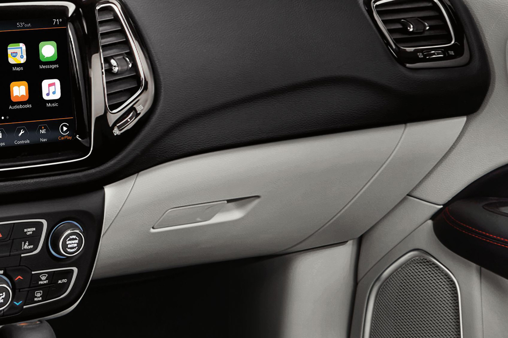 2019 Jeep Compass glove box storage