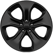 Roues de 18 po en aluminium noir poli