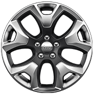 Roues de 18 po en aluminium poli avec creux gris tech