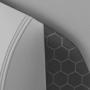 Vinyl with premium cloth inserts – Two-tone Black/Ski Grey with Ski Grey accent stitching