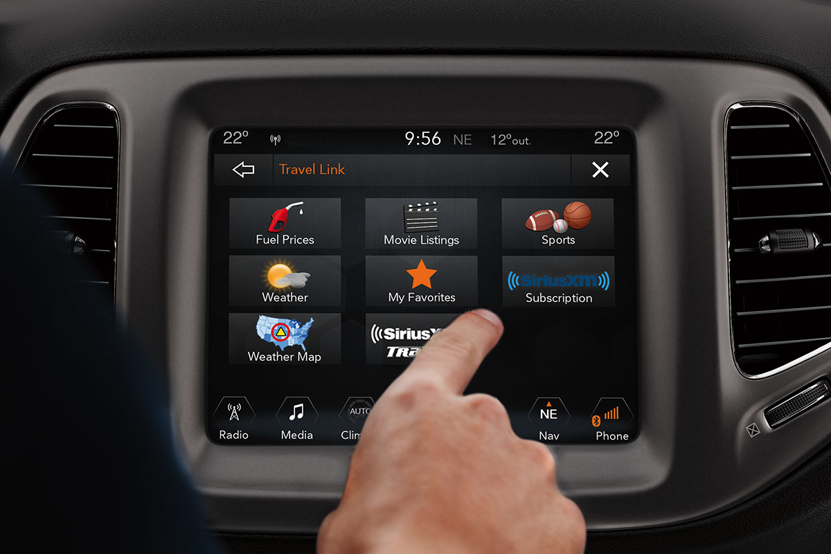 SiriusXM Guardian feature on a 2020 Jeep Compass.