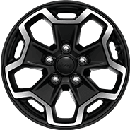 17-inch Black polished aluminum