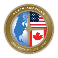 North American 2020 Truck of the Year emblem.