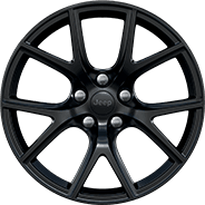 Roues de 20 po en aluminium noir semi-brillant