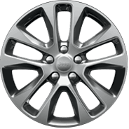 Roues de 20 po en aluminium poli avec creux gris technique