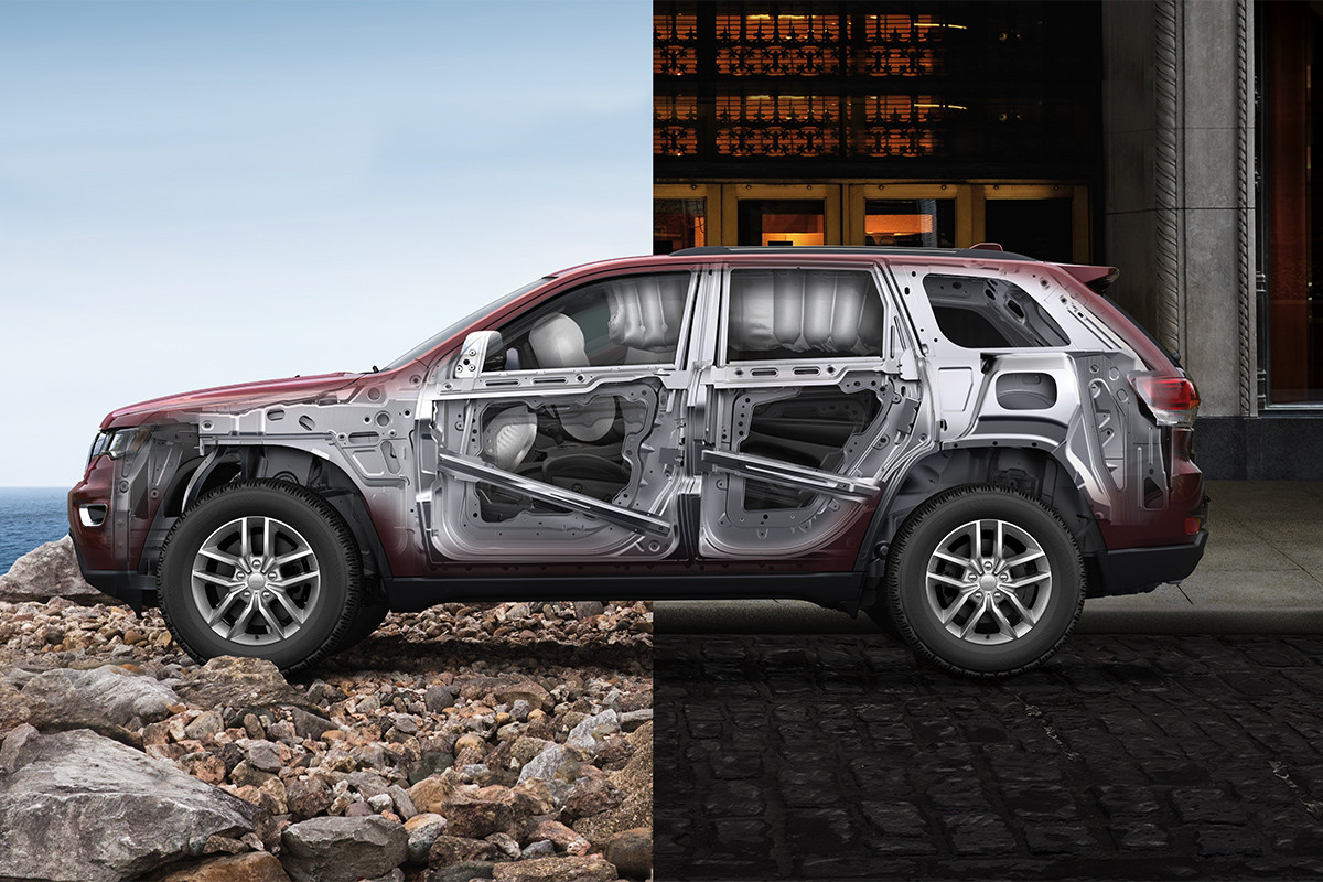 Jeep Grand Cherokee 2019 montrant les caractéristiques de sécurité de l'habitacle