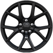 Roues de 20 po en aluminium noir brillant
