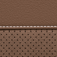 Nappa leather‑faced with perforated suede inserts – Sepia with Silver embroidered SRT<sup>®</sup> or Trackhawk<sup>TM</sup> logo and Tungsten accent stitching