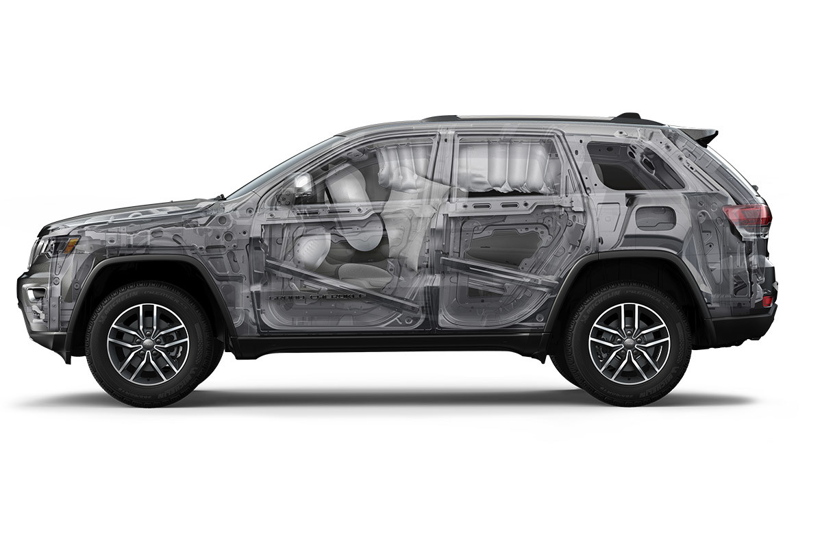 Cross section of a 2020 Jeep Grand Cherokee.