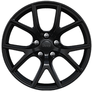 20-inch Gloss Black-painted aluminum