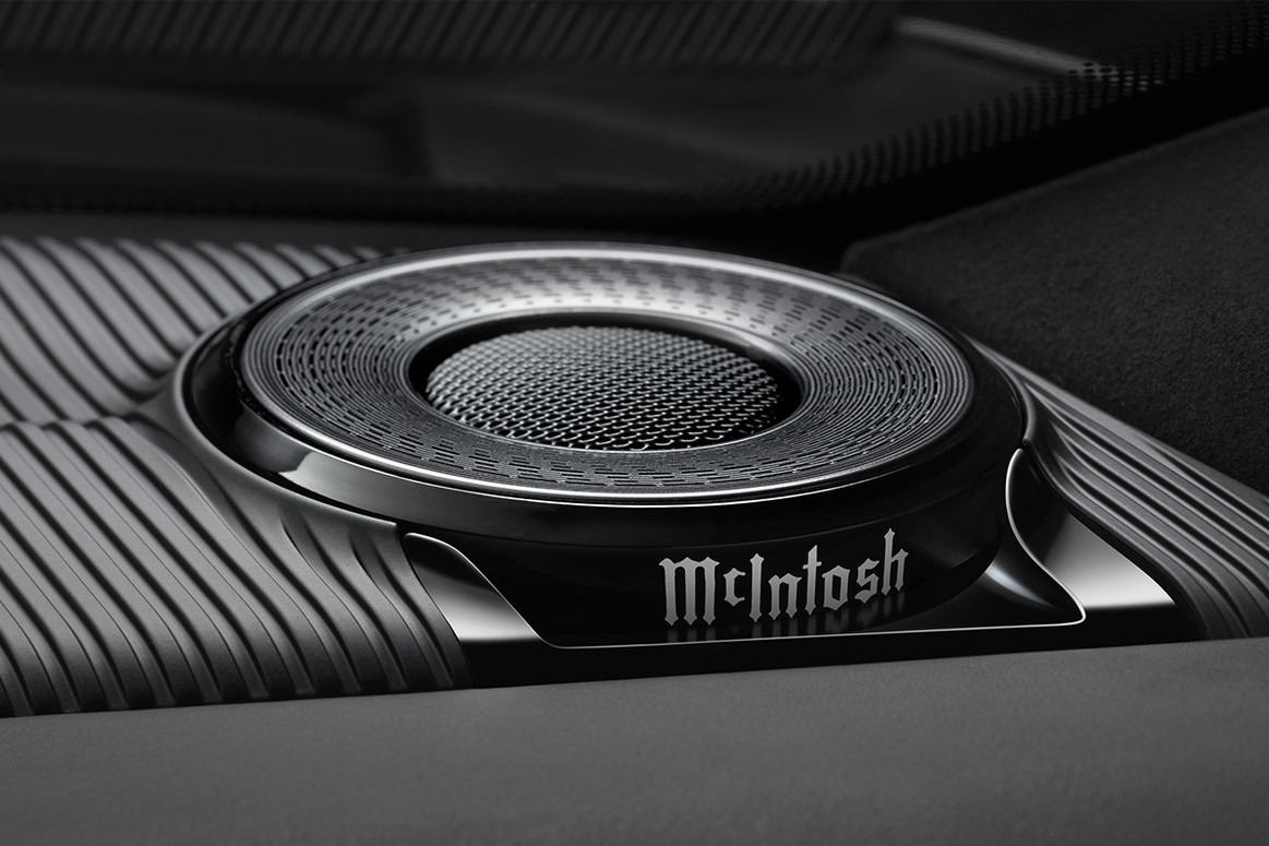 View of the McIntosh sound system from a 2022 Grand Wagoneer.