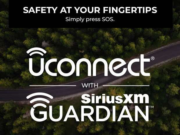 Safety at your fingertips. Simply press SOS. Uconnect with SiriusXM Guardian