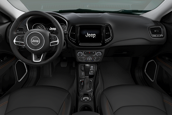 Close up of the Uconnect 4C NAV on an 8.4 inch touchscreen.