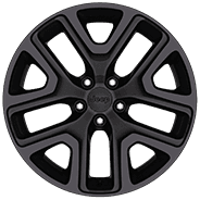 Roues de 18 po en aluminium noir brillant