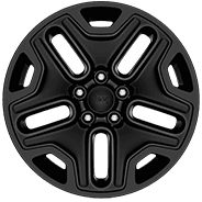 Roues de 17 po en aluminium peint noir à faible brillance