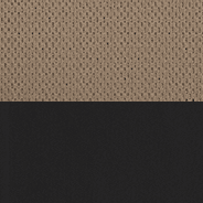 Tissu - noir/tempête de sable avec coutures contrastantes havane