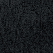 Tissu - détails topographiques noirs avec coutures contrastantes rouges