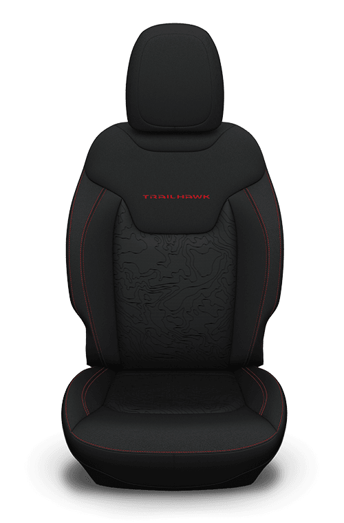 Cloth - Black topographic with Red accent stitching