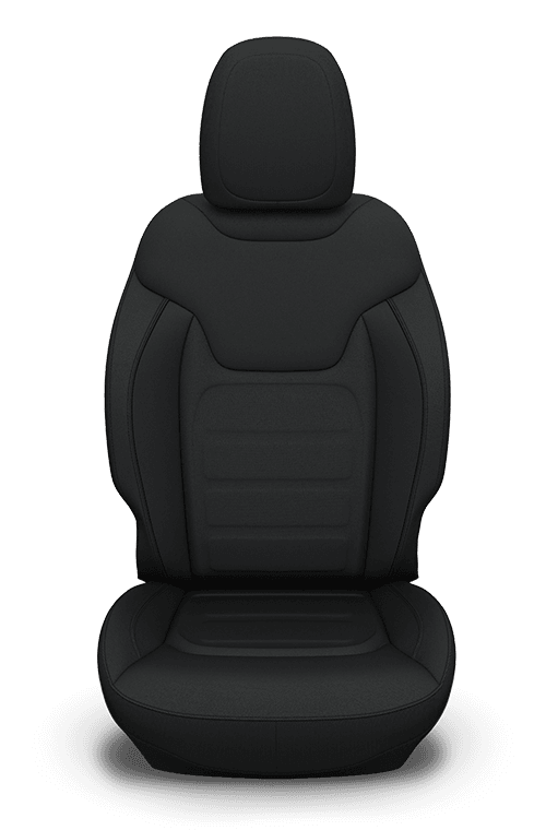 Embossed cloth - Black with Black accent stitching