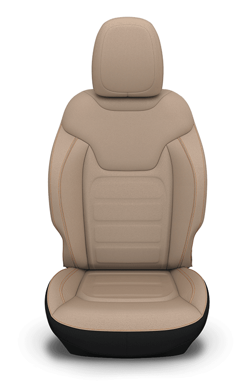Embossed cloth - Black/Sandstorm with Tan accent stitching