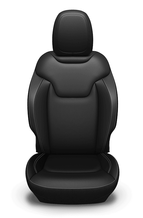 Leather-faced - Black with Ski Grey accent stitching