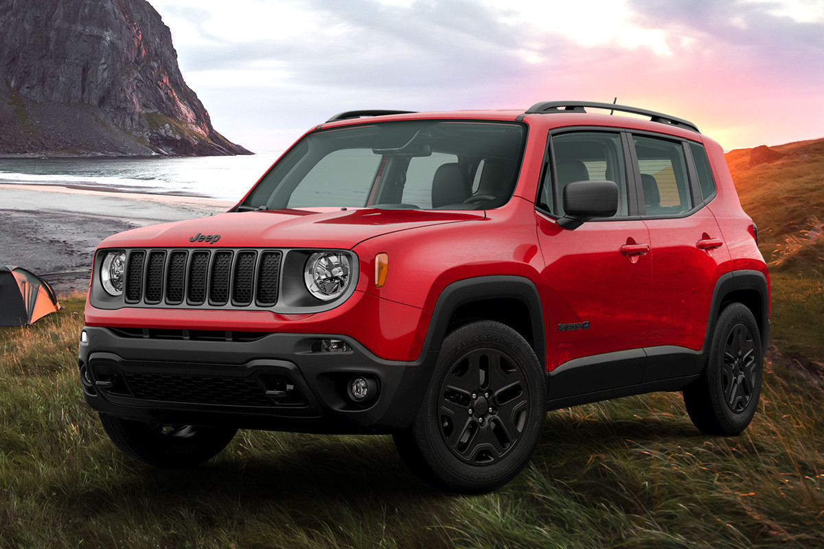 2020 Jeep Renegade Upland parked by the ocean