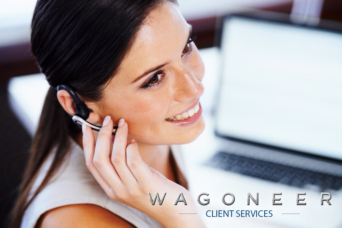 A customer care specialist answering a call.