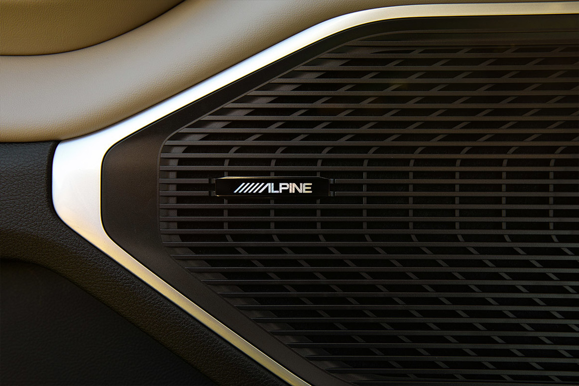 View of a premium stereo system speaker from a Wagoneer 2022.