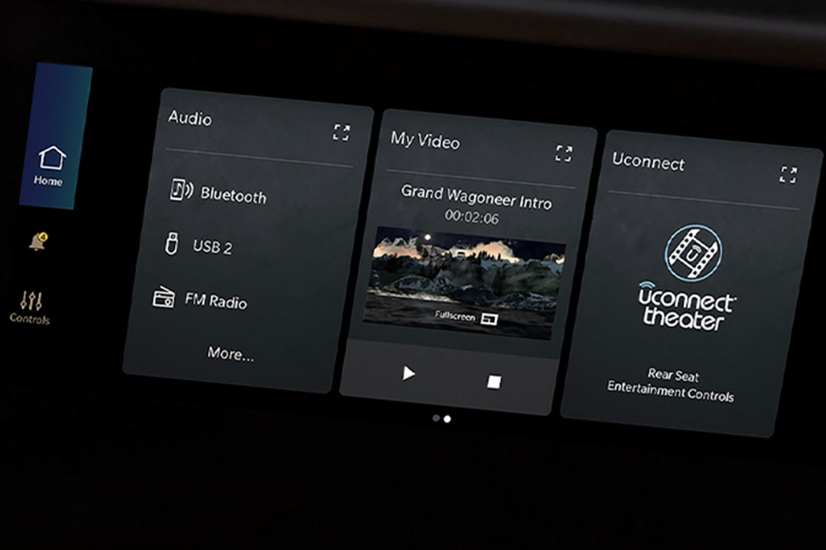 The front passenger touchscreen of a 2022 Wagoneer.