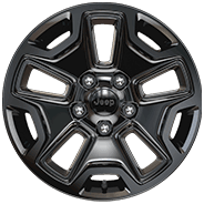 17-inch High-Gloss Black aluminum