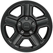 16-inch Black slot-spoke styled steel