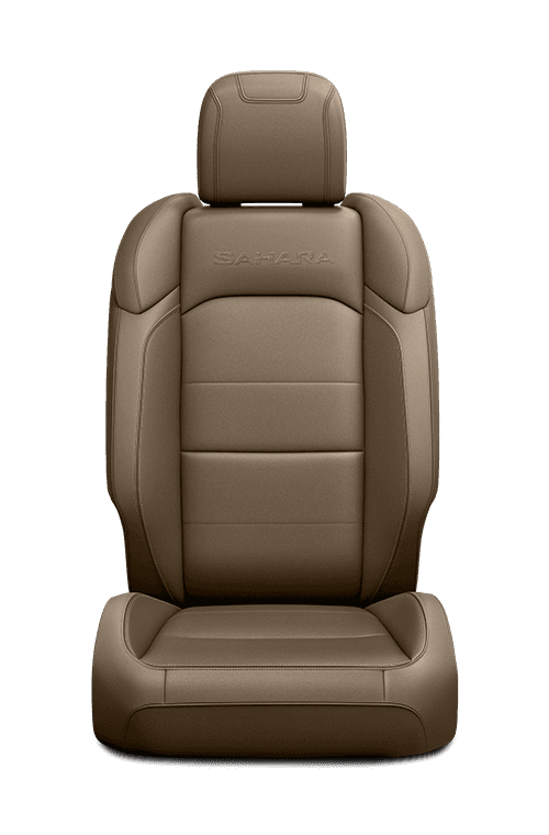 À dessus en cuir havane rétro avec logo Sahara<sup>MD</sup>