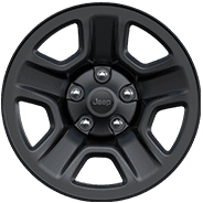 Jeep Wrangler 2019 avec roues de 17 po en aluminium noir