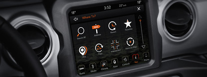 Habitacle du Jeep Wrangler 2019 montrant le cockpit
