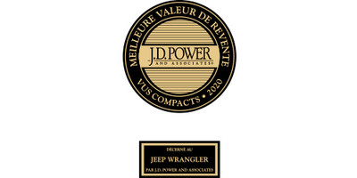 Meilleure valeur de revente, J.D. Power and associates, VUS compacts, 2021. Décerné au Jeep Wrangler