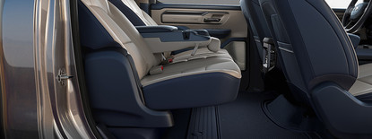 2019 Ram 1500 best in class rear seat leg room and interior storage volume