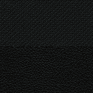 Dessus en cuir avec empiècements perforés - Noir avec coutures contrastantes gris ardoise clair