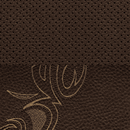 Cuir Natura Plus avec empiècements perforés et gravures au laser - brun canyon avec coutures contrastantes havane et passepoil daim foncé