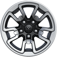 Roues de 17 po en aluminium avec creux noir mat