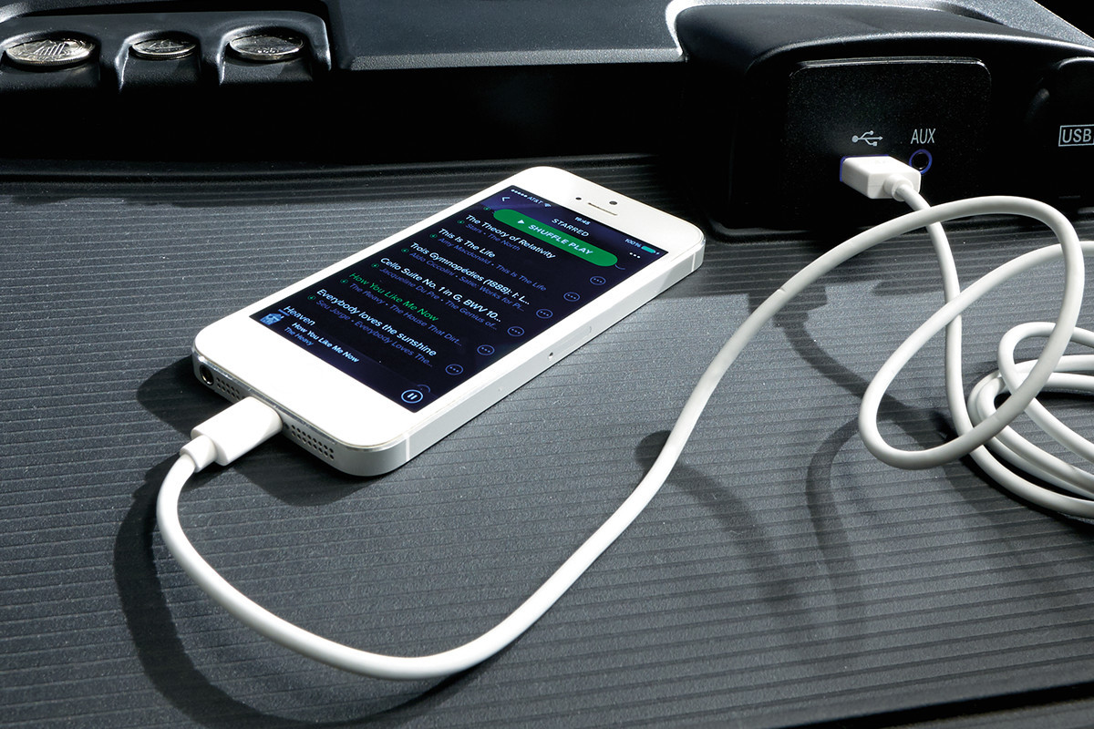 2019 Ram 1500 Classic mobile phone charging in the media hub