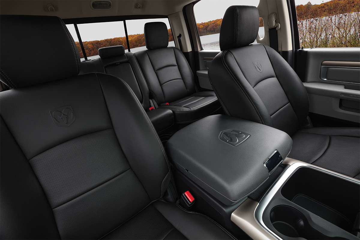 Seat Yourself in Style Side view of the interior front seat of the 2020 Ram 1500 Classic
