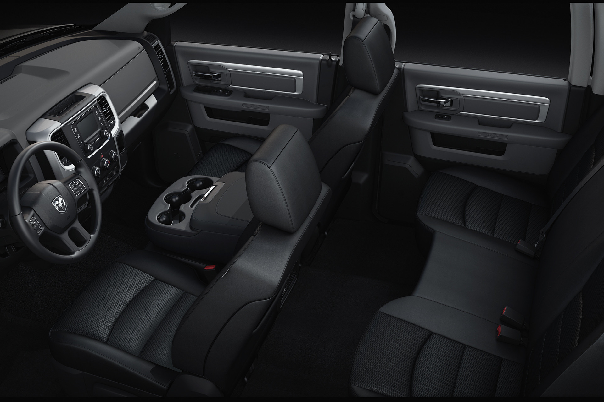 Interior view of the 2020 Ram 1500 Classic in black