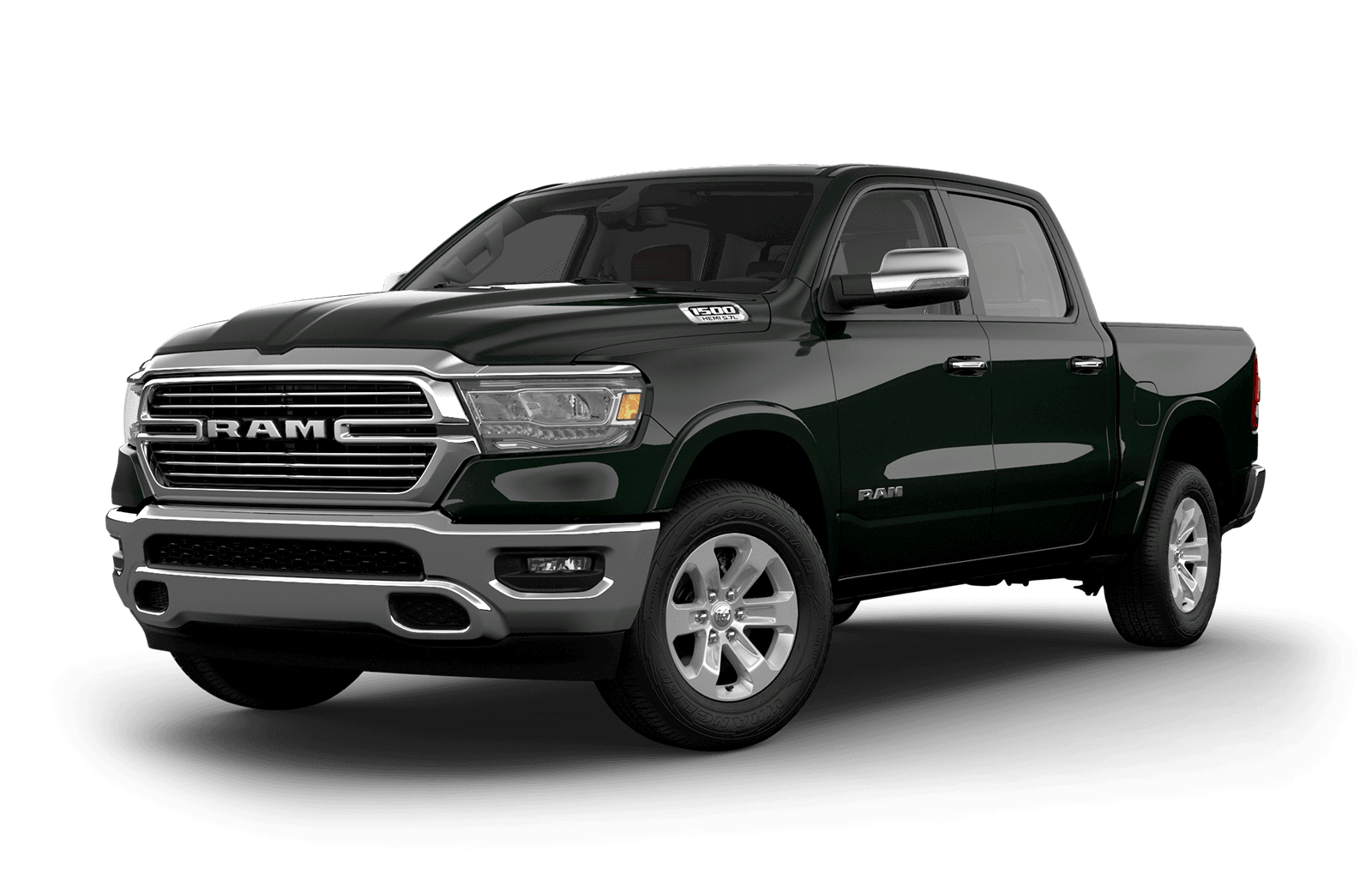 2019 Ram 1500 colour Black Forest Green Pearl