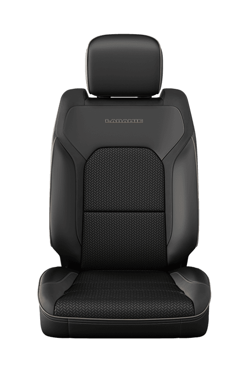 2019 Ram 1500 interior seating leather faced with perforated inserts black