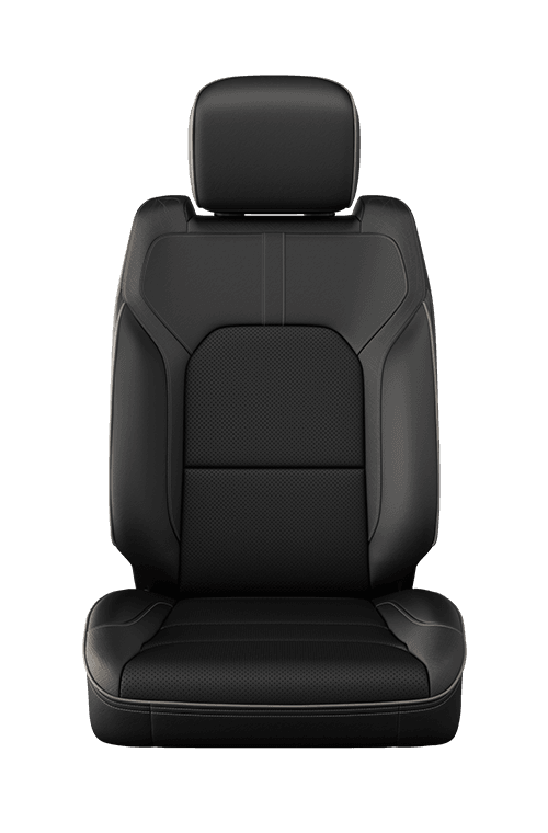 2019 Ram 1500 interior seating premium leather with perforated inserts black