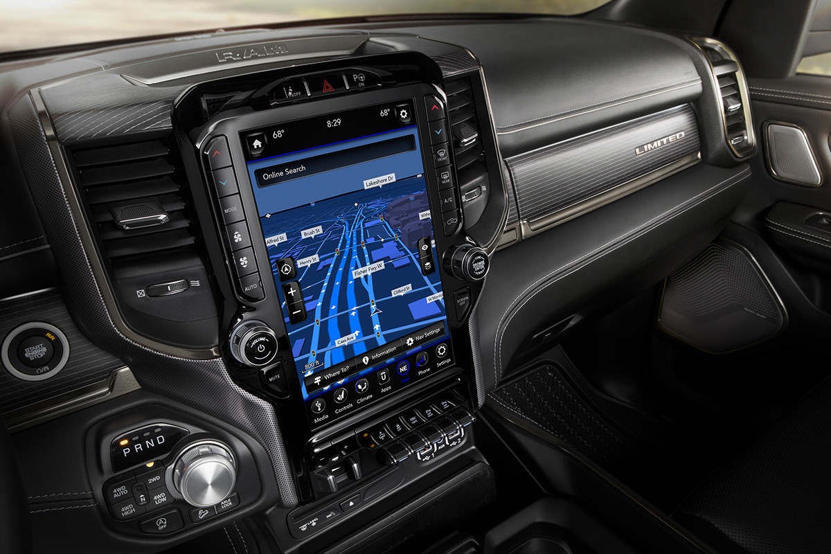 Ram 1500 2019 – habitacle, écran tactile Uconnect de 12 po, le plus grand de sa catégorie