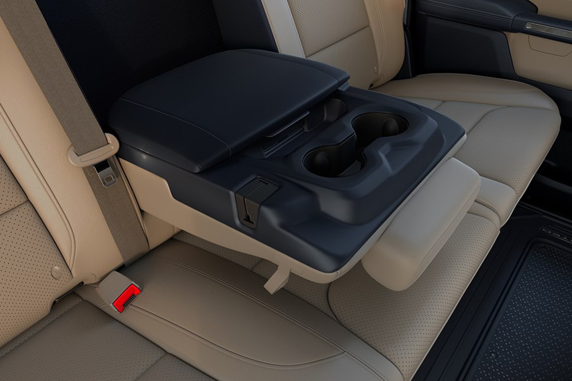 2019 Ram 1500 interior class exclusive fold down rear centre console