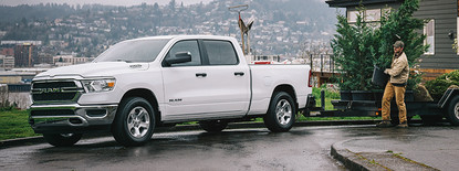 Ram 1500 2019 – camion rouge, capacité de remorquage la plus élevée de la catégorie des moteurs V8
